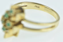 Load image into Gallery viewer, 14K Square Vintage Geometric Emerald Cluster Ring Yellow Gold