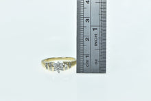 Load image into Gallery viewer, 14K Diamond Flower Cluster Baguette Engagement Ring White Gold