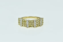 Load image into Gallery viewer, 14K 0.57 Ctw Yellow &amp; White Diamond Cluster Band Ring Yellow Gold