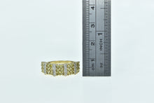 Load image into Gallery viewer, 14K 0.57 Ctw Yellow &amp; White Diamond Cluster Band Ring Yellow Gold