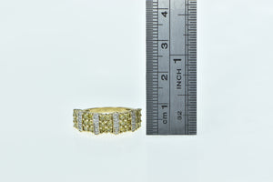 14K 0.57 Ctw Yellow & White Diamond Cluster Band Ring Yellow Gold