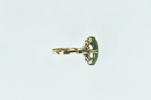 Load image into Gallery viewer, 14K Oval Nephrite Vintage Cabochon Statement Ring Yellow Gold