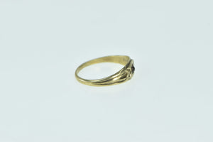 14K Victorian Garnet Ornate Child Baby Ring Yellow Gold