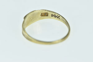 14K Victorian Garnet Ornate Child Baby Ring Yellow Gold