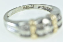 Load image into Gallery viewer, 10K 0.35 Ctw Diamond Two Tone Layered Band Ring White Gold