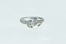 Load image into Gallery viewer, 10K 0.30 Ctw Diamond Swirl Promise Engagement Ring White Gold