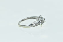 Load image into Gallery viewer, 10K 0.30 Ctw Diamond Swirl Promise Engagement Ring White Gold