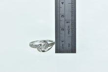 Load image into Gallery viewer, 10K 0.30 Ctw Diamond Swirl Promise Engagement Ring White Gold