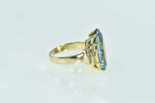 Load image into Gallery viewer, 14K Marquise Blue Topaz Diamond Statement Ring Yellow Gold