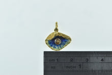 Load image into Gallery viewer, 18K 3D Venus Enamel Oyster Sim. Pearl Statement Charm/Pendant Yellow Gold