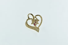 Load image into Gallery viewer, 14K Marquise Ruby Diamond Accent Heart Love Pendant Yellow Gold