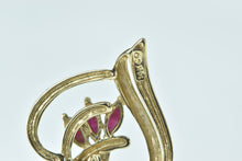 Load image into Gallery viewer, 14K Marquise Ruby Diamond Accent Heart Love Pendant Yellow Gold