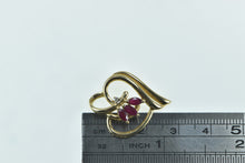 Load image into Gallery viewer, 14K Marquise Ruby Diamond Accent Heart Love Pendant Yellow Gold