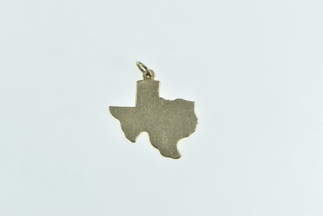 14K Texas State Cut Out Travel Souvenir Charm/Pendant Yellow Gold