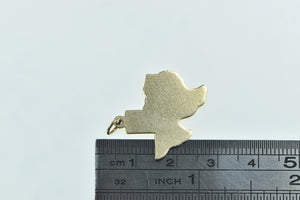 14K Texas State Cut Out Travel Souvenir Charm/Pendant Yellow Gold