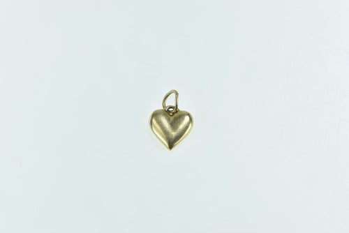 14K Puffy Heart Forget Me Not Love Symbol Charm/Pendant Yellow Gold