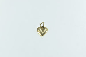 14K Puffy Heart Forget Me Not Love Symbol Charm/Pendant Yellow Gold