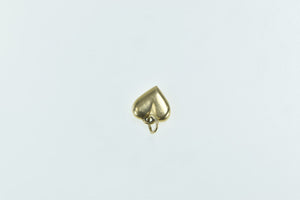 14K Puffy Heart Forget Me Not Love Symbol Charm/Pendant Yellow Gold