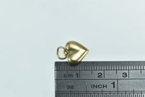 14K Puffy Heart Forget Me Not Love Symbol Charm/Pendant Yellow Gold