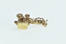 Load image into Gallery viewer, 9K 3D Nassau Bahamas Horse Drawn Carriage Charm/Pendant Yellow Gold