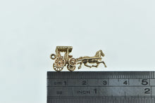 Load image into Gallery viewer, 9K 3D Nassau Bahamas Horse Drawn Carriage Charm/Pendant Yellow Gold