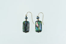 Load image into Gallery viewer, Gold Filled Vintage Abalone Dangle Pearl Statement Earrings