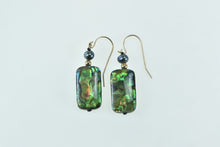 Load image into Gallery viewer, Gold Filled Vintage Abalone Dangle Pearl Statement Earrings