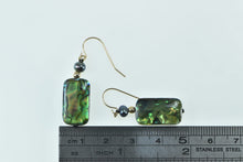 Load image into Gallery viewer, Gold Filled Vintage Abalone Dangle Pearl Statement Earrings