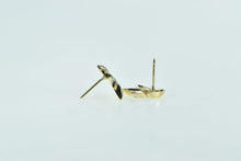 Load image into Gallery viewer, 14K Vintage Diamond Petal Leaf Cluster Stud Earrings Yellow Gold