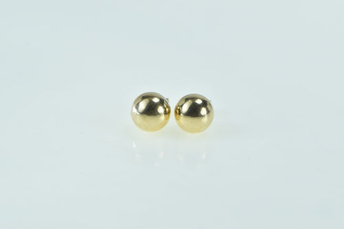 14K 6.9mm Classic Ball Sphere Stud Fashion Simple Earrings Yellow Gold