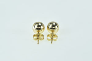 14K 6.9mm Classic Ball Sphere Stud Fashion Simple Earrings Yellow Gold