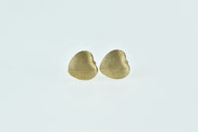 Load image into Gallery viewer, 14K Satin Finish Heart Love Symbol Stud Earrings Yellow Gold