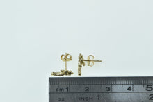 Load image into Gallery viewer, 14K Cupid Baby Cherub Guardian Angel Stud Earrings Yellow Gold