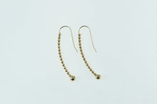 Load image into Gallery viewer, 14K Vintage Curved Ball Graduated Drop Statement Earrings Yellow Gold