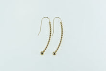 Load image into Gallery viewer, 14K Vintage Curved Ball Graduated Drop Statement Earrings Yellow Gold