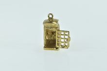 Load image into Gallery viewer, 9K 3D Articulated London Phone Box Souvenir Charm/Pendant Yellow Gold