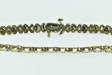 Load image into Gallery viewer, 10K 0.90 Ctw Diamond X Link Criss Cross Tennis Bracelet 7.25&quot; Yellow Gold