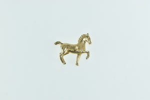 14K Prancing Horse Pony Equestrian Lapel Pin/Brooch Yellow Gold