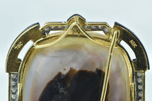 Load image into Gallery viewer, 18K Ornate Pear Pearl Black Onyx Diamond Accented Pin/Brooch Yellow Gold