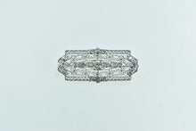 Load image into Gallery viewer, 14K 1.68 Ctw Diamond Art Deco Intricate Filigree Bar Pin/Brooch Yellow Gold