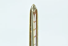 Load image into Gallery viewer, 14K Diamond Art Deco Filigree Enamel Ornate Bar Pin/Brooch Yellow Gold