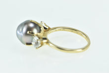 Load image into Gallery viewer, 14K Vintage Pearl 0.99 Ctw Old Euro Diamond Ring Yellow Gold