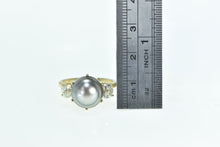 Load image into Gallery viewer, 14K Vintage Pearl 0.99 Ctw Old Euro Diamond Ring Yellow Gold