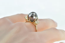 Load image into Gallery viewer, 14K Vintage Pearl 0.99 Ctw Old Euro Diamond Ring Yellow Gold