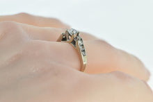 Load image into Gallery viewer, 14K 0.95 Ctw Classic Three Diamond Engagement Ring White Gold