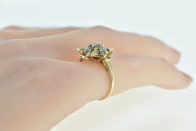 Load image into Gallery viewer, 14K 0.46 Ctw Diamond Vintage Flower Cluster Ring Yellow Gold