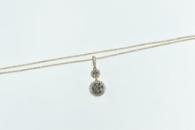 Load image into Gallery viewer, 14K LeVian 0.75 Ctw Diamond Halo Tiered Pendant Necklace 18.25&quot; Rose Gold