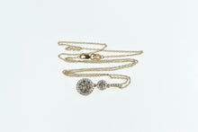 Load image into Gallery viewer, 14K LeVian 0.75 Ctw Diamond Halo Tiered Pendant Necklace 18.25&quot; Rose Gold