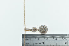Load image into Gallery viewer, 14K LeVian 0.75 Ctw Diamond Halo Tiered Pendant Necklace 18.25&quot; Rose Gold