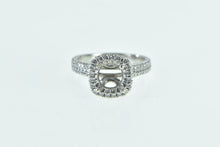 Load image into Gallery viewer, 18K 0.50 Ctw Diamond Halo Engagement Setting Ring White Gold